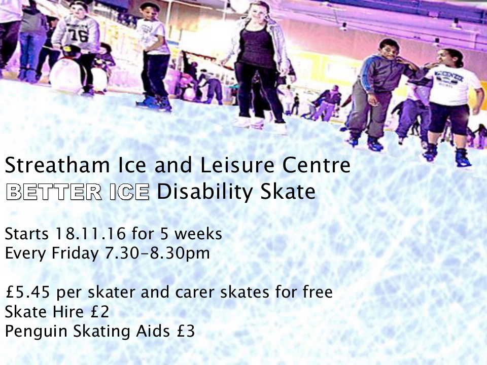 Disability skating at Streatham ice rink Poster