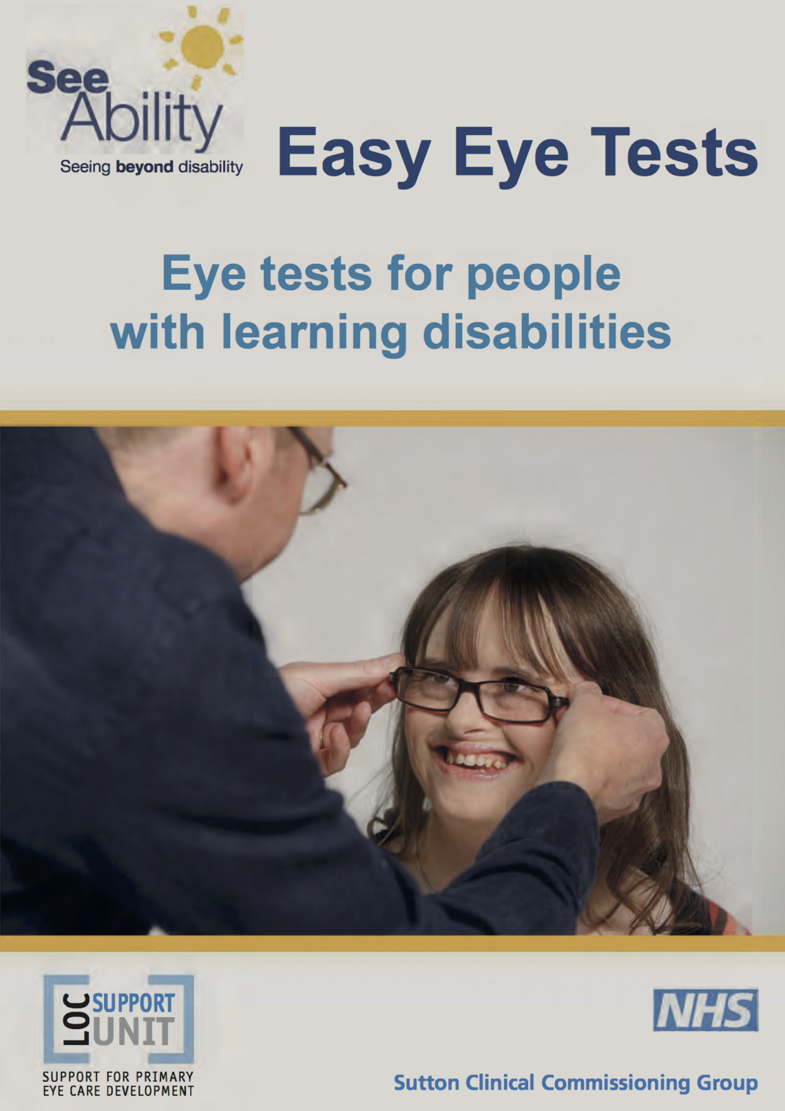 Easy eye tests for people with a learning disability