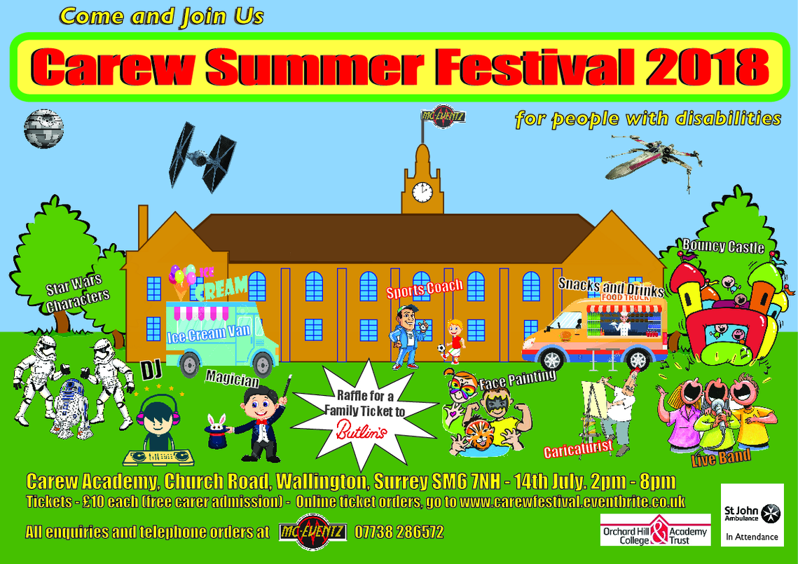 
Carew Academy Summer Festival Flyer