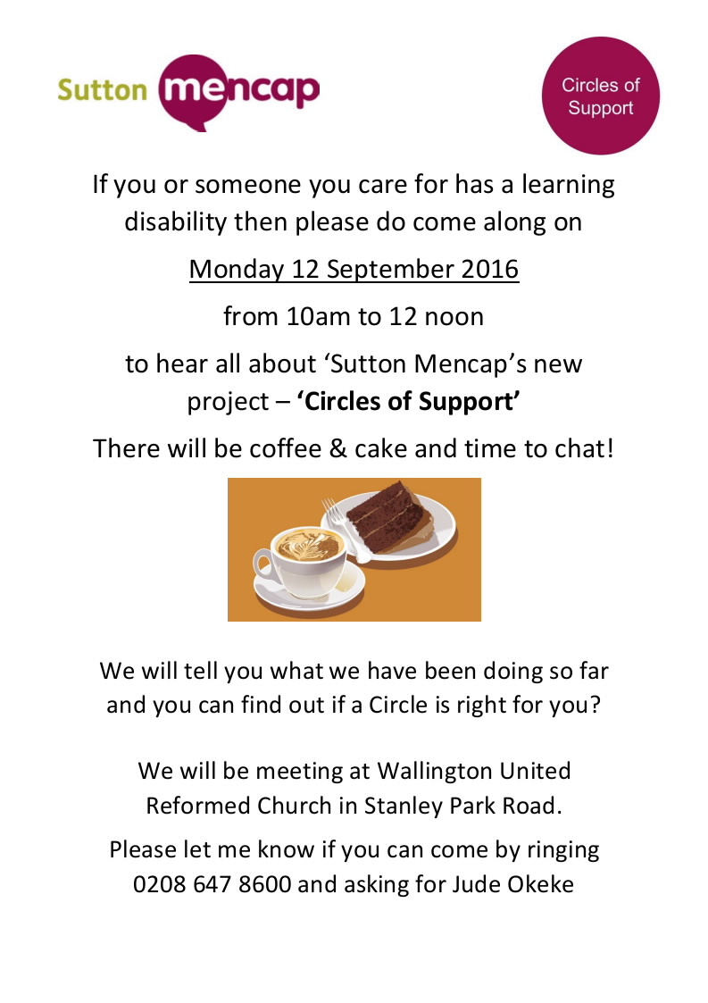 Circles of Support Coffee Morning Poster
