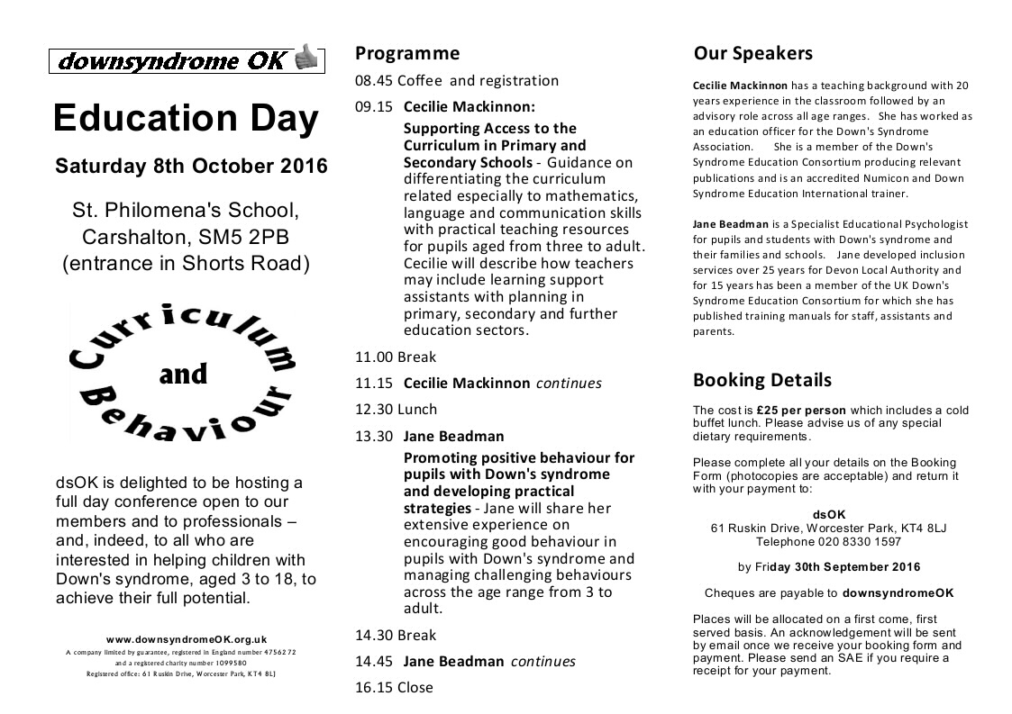 Downsyndrome OK Education Day Poster