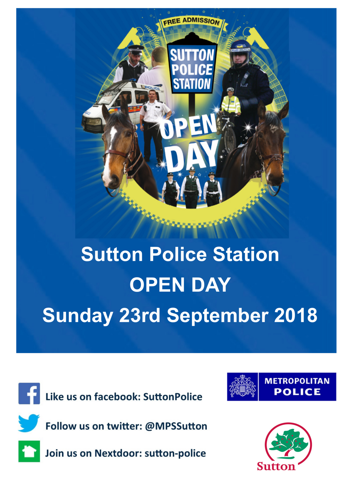 
Sutton Police Station Open Day Poster