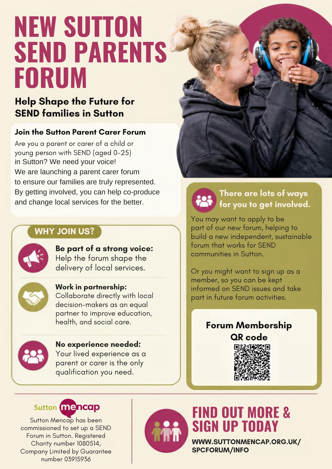 Sutton SEND Parents Forum Poster